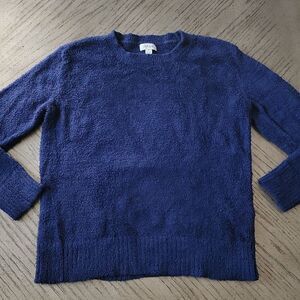 Style & Co cozy fuzzy navy sweater size M